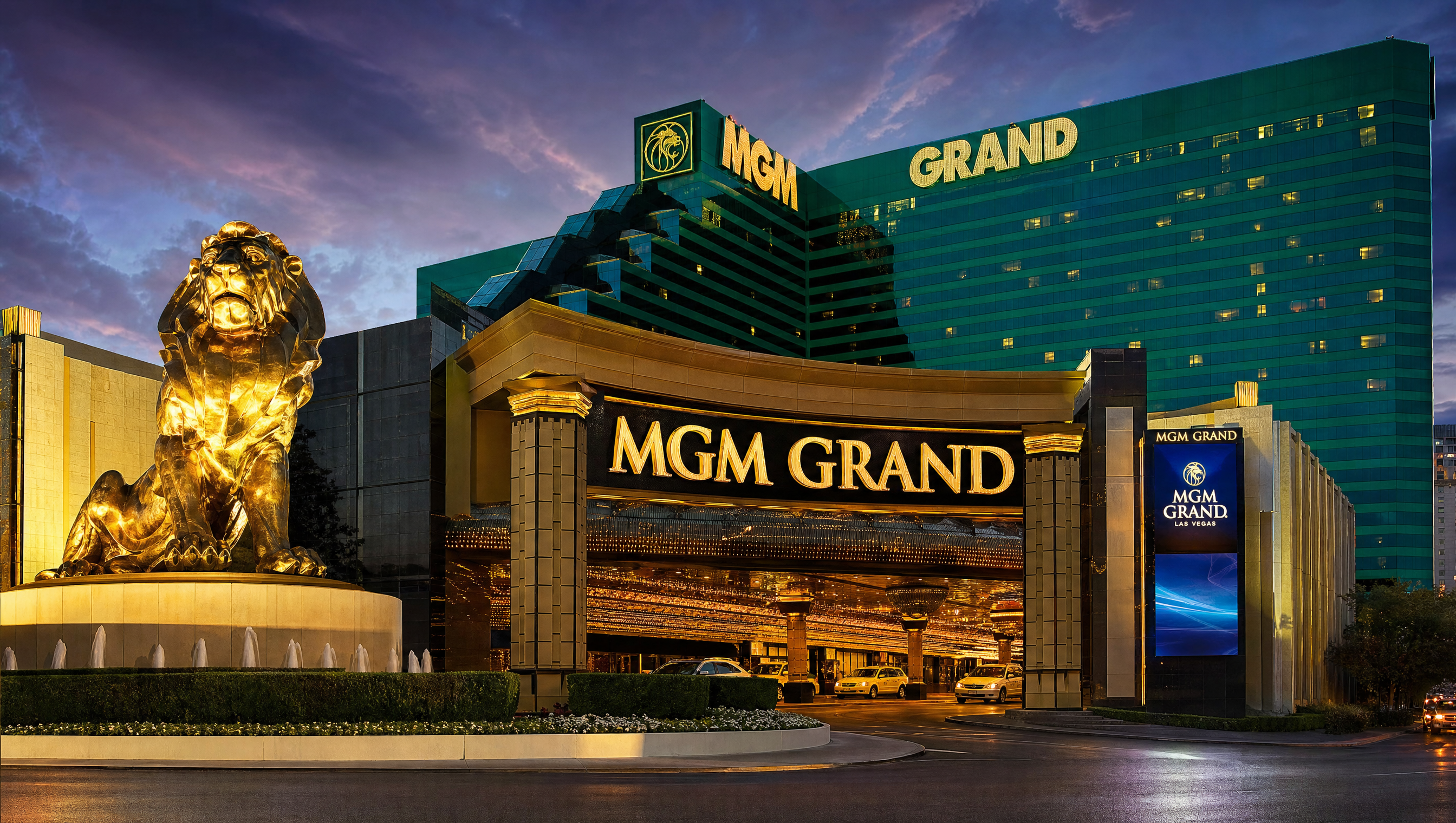 MGM Grand golden lion entrance