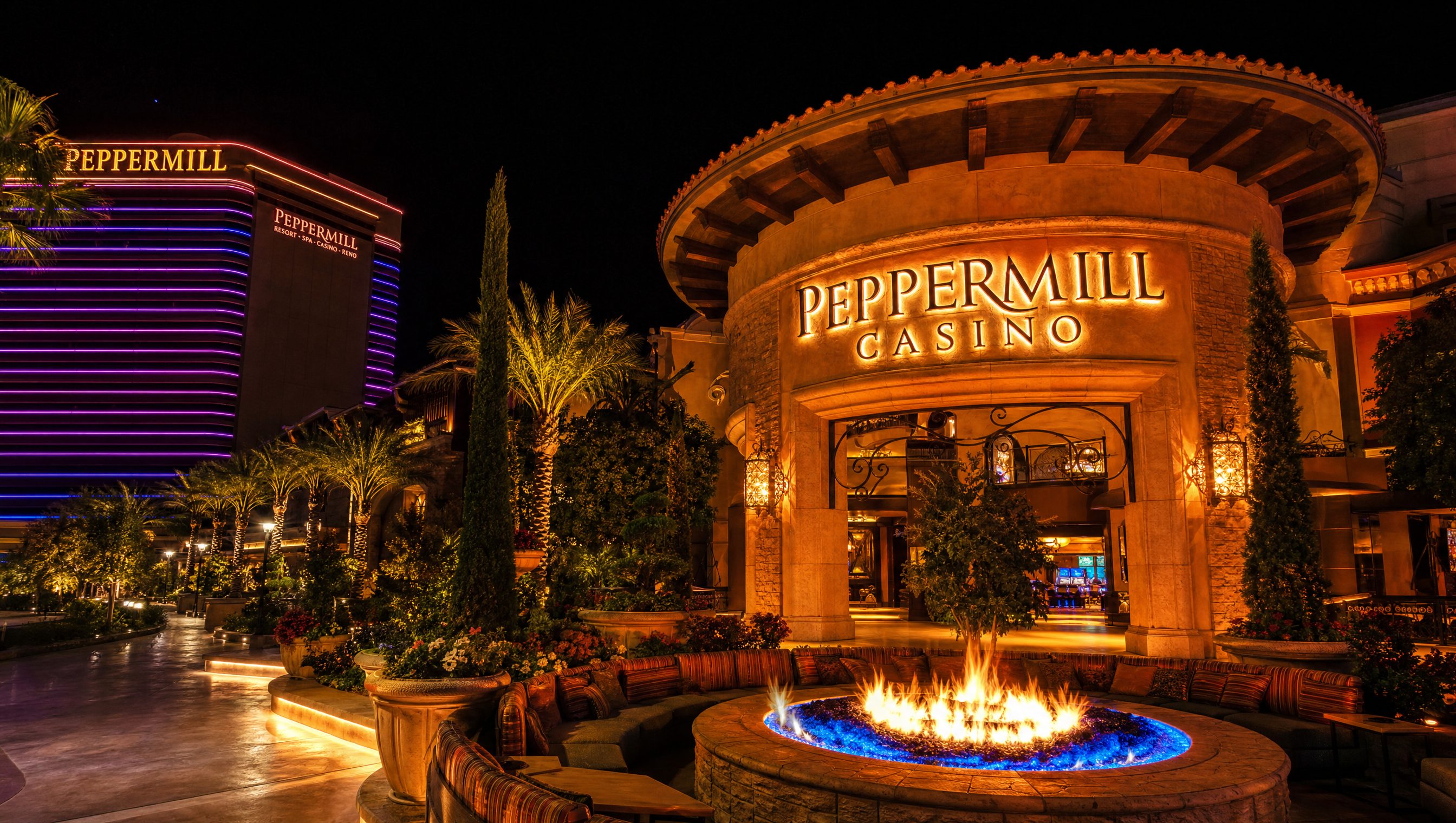 Peppermill Reno fire pit lounge